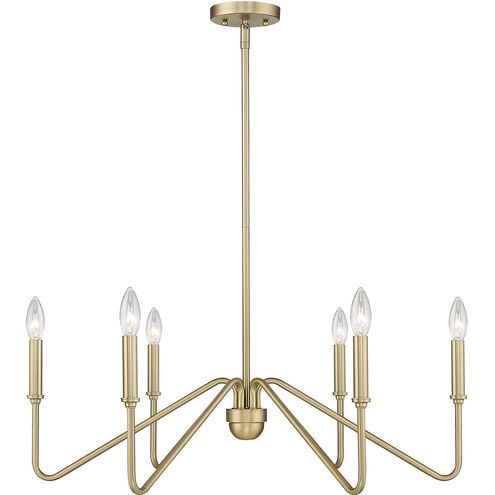 Kennedy 6 Light 29.75 inch Brushed Champagne Bronze Chandelier Ceiling Light in No Shade